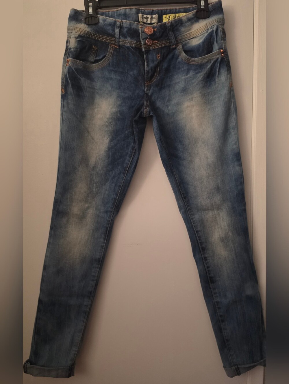 Indigo Rein Blue Washed Skinny Jeans